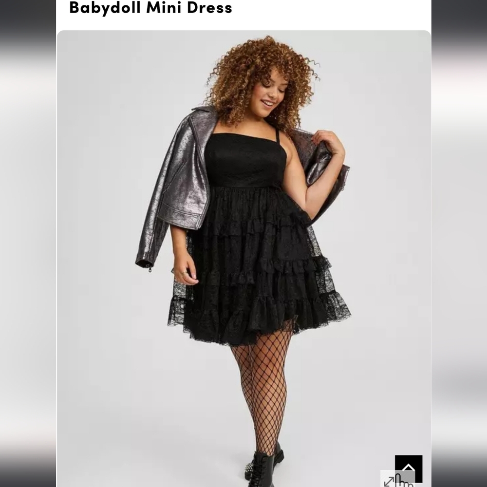Torrid Black Strapless Ruffle Dress